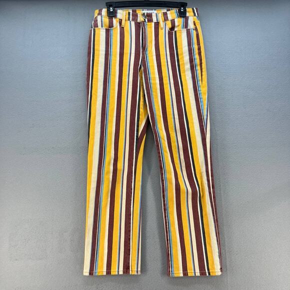 Frame Women's Le High Straight Jeans Size 28 (6) Painterly Stripe Streetwear - Picture 1 of 14